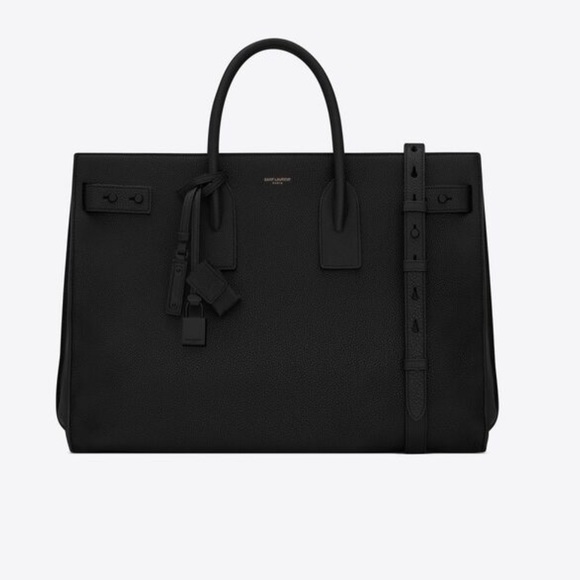 Saint Laurent Handbags - SAINT LAURENT Sac De Jour Large Full-Grain Leather Tote Large Black Ever…